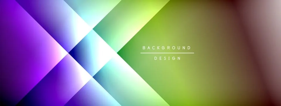 Dynamic shadow lines with gradient colors geometric background Stock Illustration