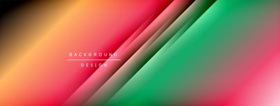 Dynamic shadow lines with gradient colors geometric background Illustrazione stock