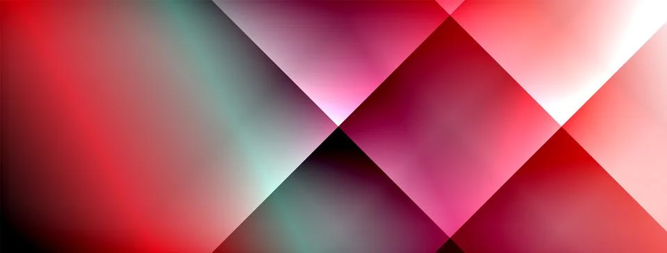 Dynamic shadow lines with gradient colors geometric background Stock Illustration
