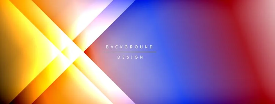 Dynamic shadow lines with gradient colors geometric background Illustrazione stock