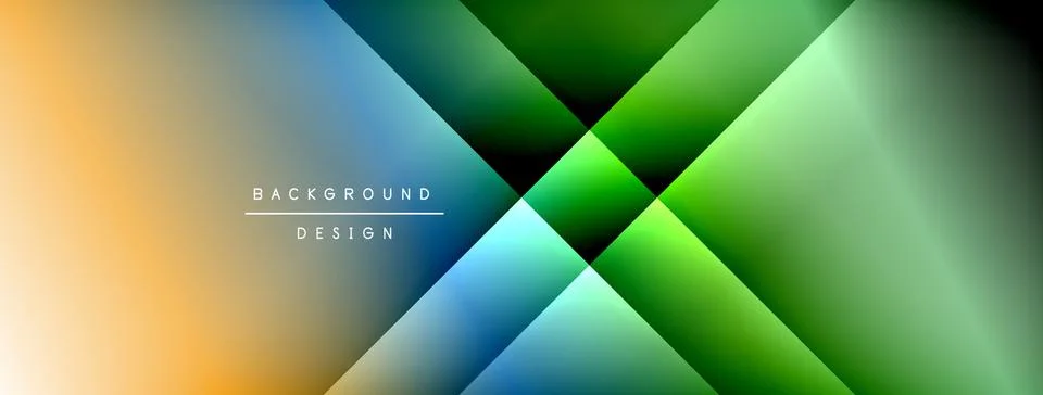 Dynamic shadow lines with gradient colors geometric background Stock Illustration