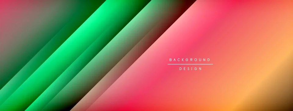 Dynamic shadow lines with gradient colors geometric background Illustrazione stock