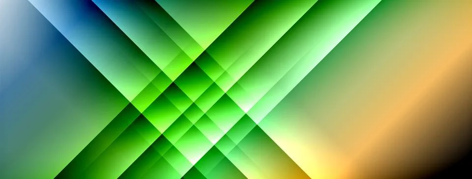 Dynamic shadow lines with gradient colors geometric background Stockillustratie