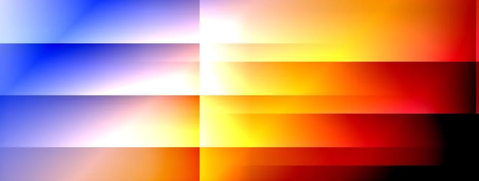 Dynamic shadow lines with gradient colors geometric background Stock Illustration