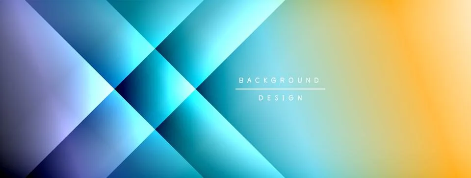 Dynamic shadow lines with gradient colors geometric background Stock Illustration