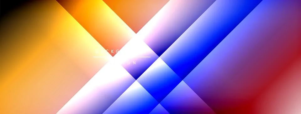 Dynamic shadow lines with gradient colors geometric background Stock Illustration