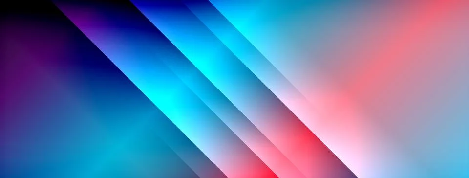 Dynamic shadow lines with gradient colors geometric background Illustrazione stock