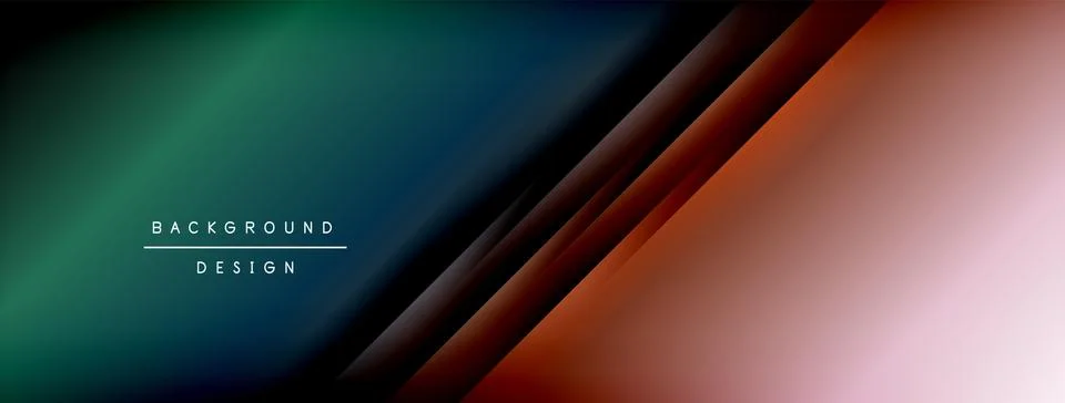 Dynamic shadow lines with gradient colors geometric background Illustrazione stock