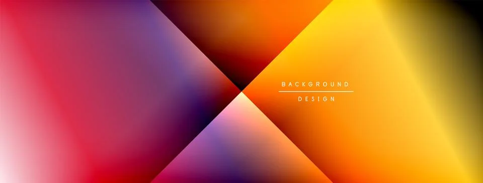 Dynamic shadow lines with gradient colors geometric background Stock Illustration