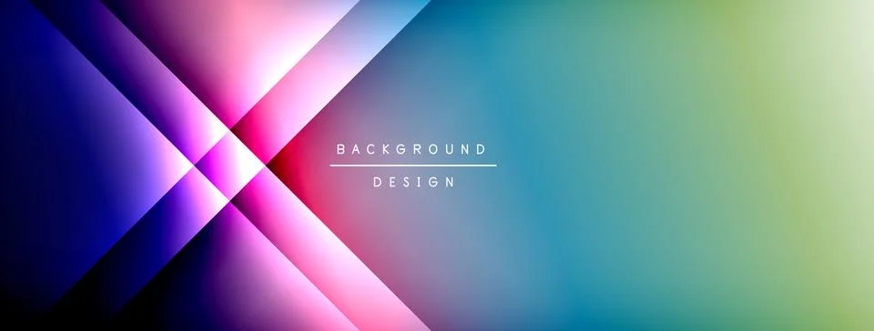 Dynamic shadow lines with gradient colors geometric background Stock Illustration