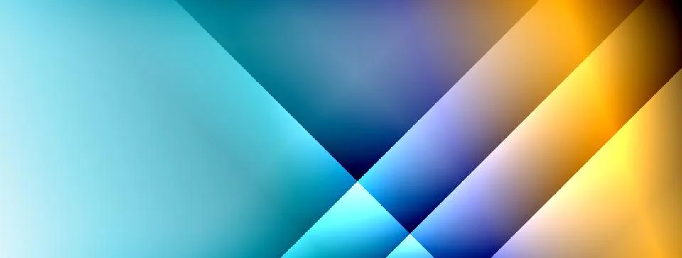 Dynamic shadow lines with gradient colors geometric background Stock Illustration