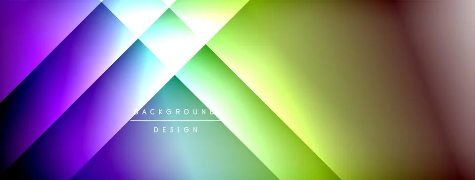 Dynamic shadow lines with gradient colors geometric background Stock Illustration