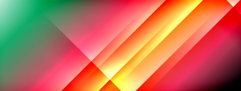 Dynamic shadow lines with gradient colors geometric background Illustrazione stock