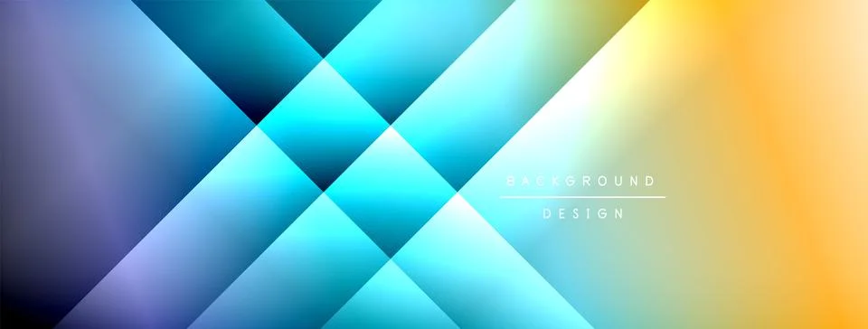 Dynamic shadow lines with gradient colors geometric background Stock Illustration