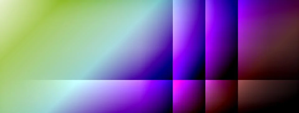 Dynamic shadow lines with gradient colors geometric background Illustrazione stock
