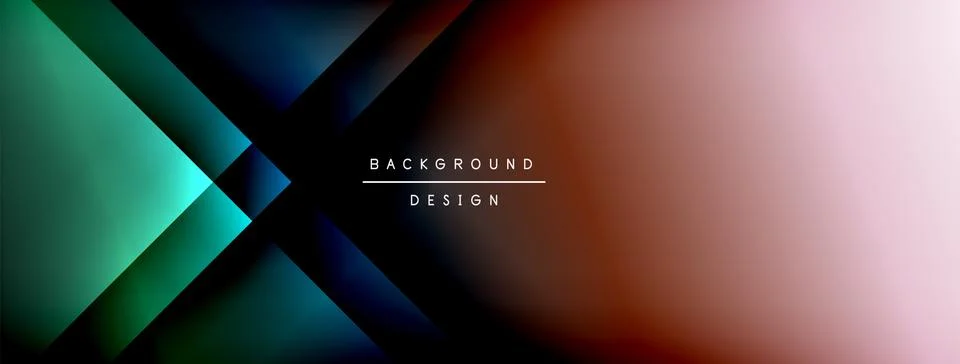 Dynamic shadow lines with gradient colors geometric background Stock Illustration