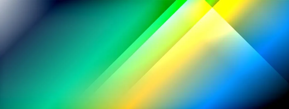 Dynamic shadow lines with gradient colors geometric background Stock Illustration