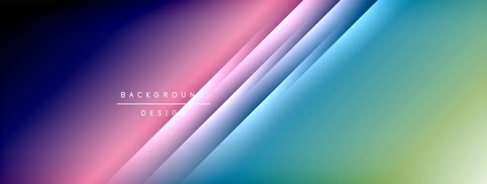 Dynamic shadow lines with gradient colors geometric background Illustrazione stock