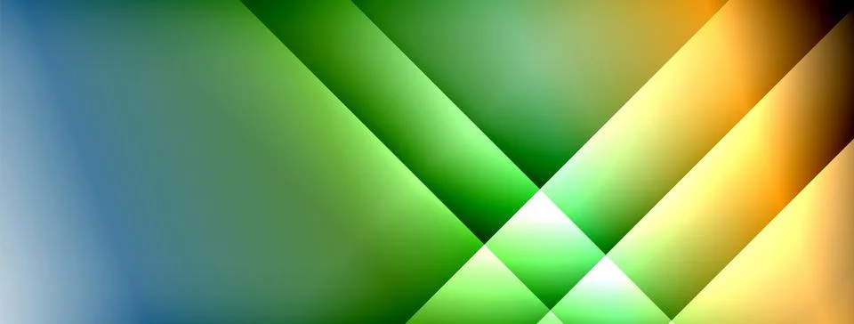 Dynamic shadow lines with gradient colors geometric background Stock Illustration
