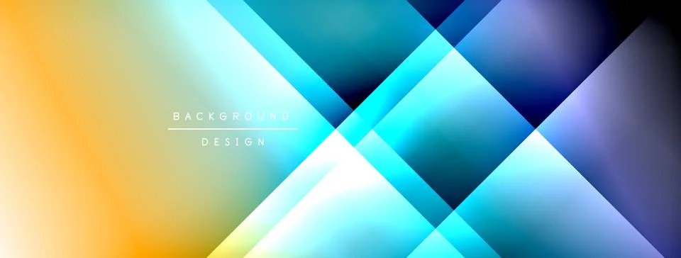 Dynamic shadow lines with gradient colors geometric background Stock Illustration