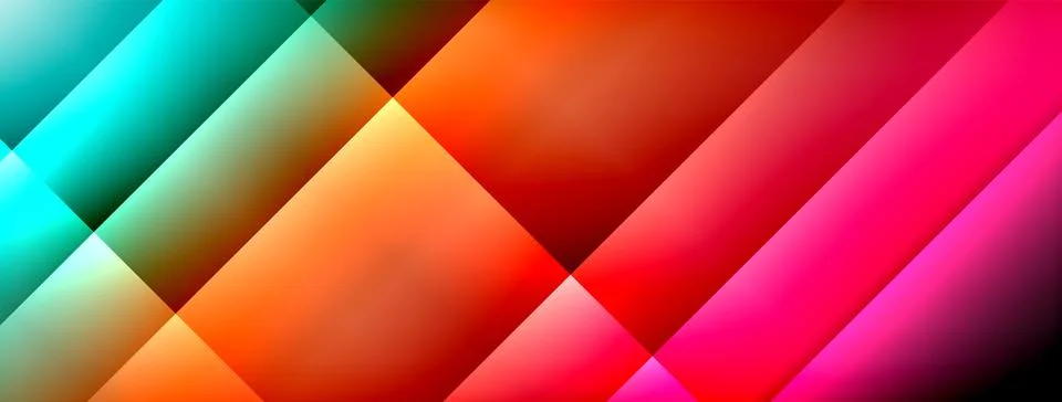 Dynamic shadow lines with gradient colors geometric background 스톡 일러스트