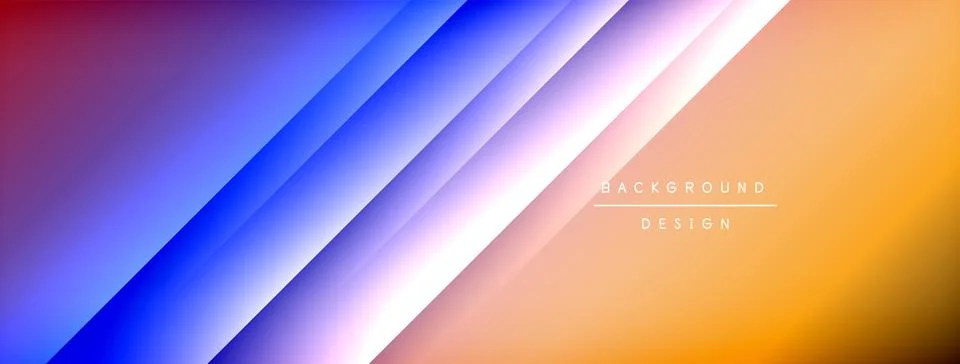 Dynamic shadow lines with gradient colors geometric background Stock Illustration