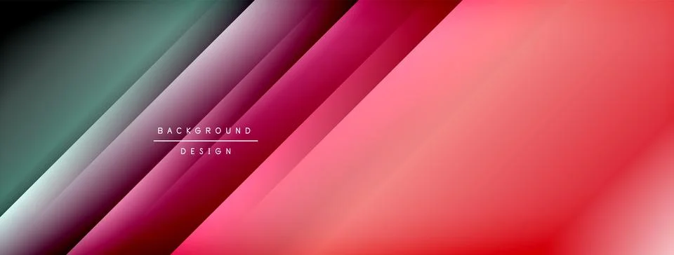 Dynamic shadow lines with gradient colors geometric background Stock Illustration