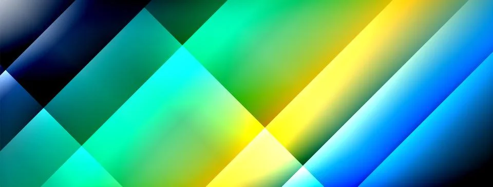 Dynamic shadow lines with gradient colors geometric background Illustrazione stock