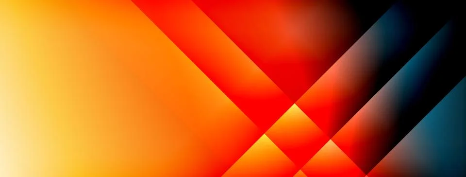 Dynamic shadow lines with gradient colors geometric background Illustrazione stock