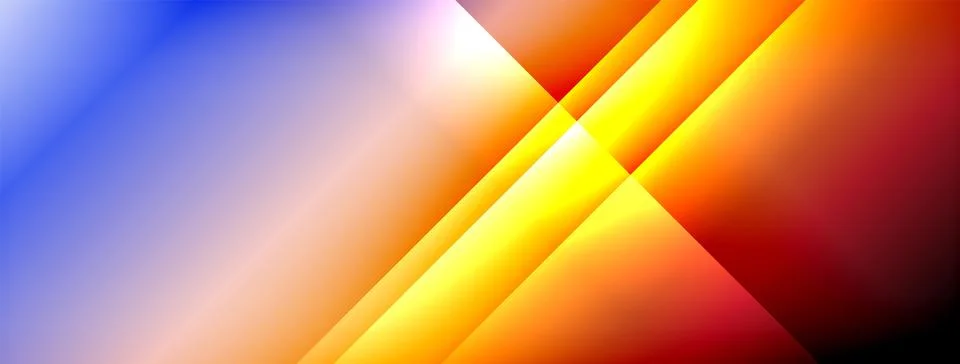 Dynamic shadow lines with gradient colors geometric background Illustrazione stock