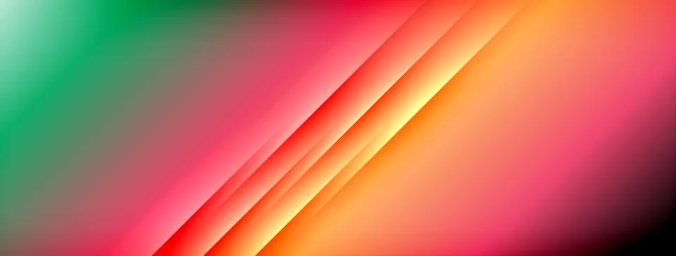 Dynamic shadow lines with gradient colors geometric background Illustrazione stock