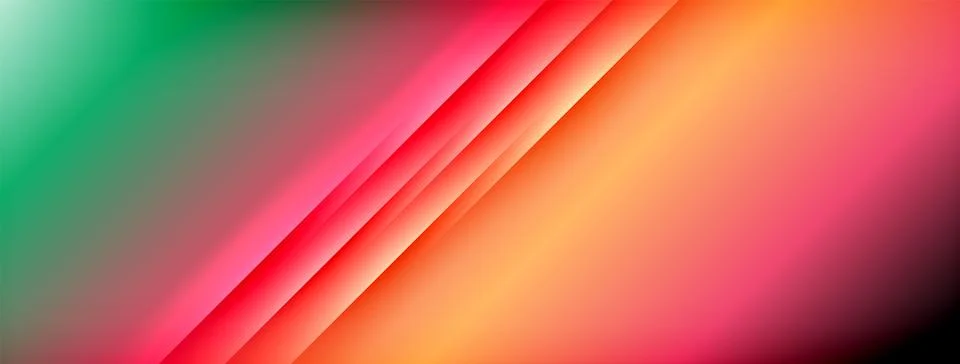 Dynamic shadow lines with gradient colors geometric background Illustrazione stock
