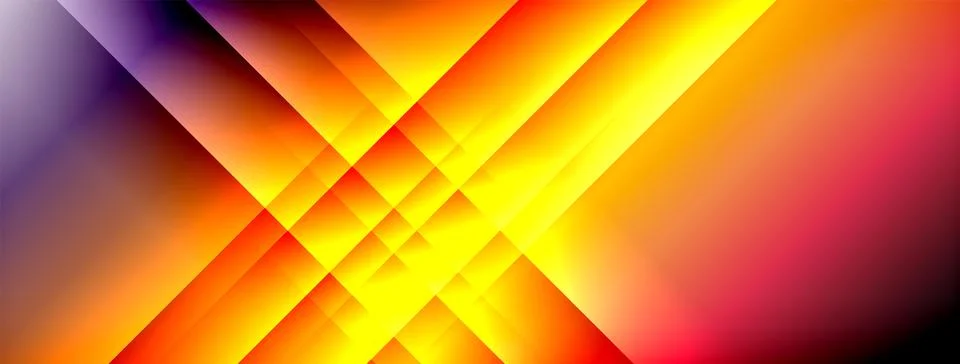 Dynamic shadow lines with gradient colors geometric background Illustrazione stock