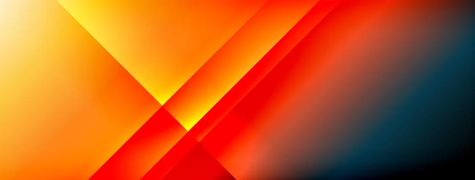 Dynamic shadow lines with gradient colors geometric background Stock Illustration