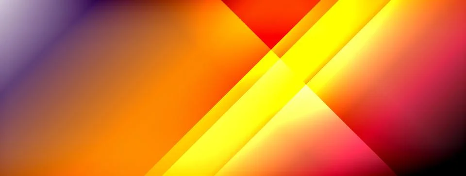 Dynamic shadow lines with gradient colors geometric background Illustrazione stock