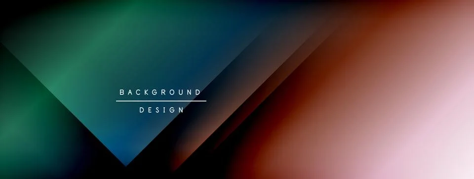 Dynamic shadow lines with gradient colors geometric background Illustrazione stock