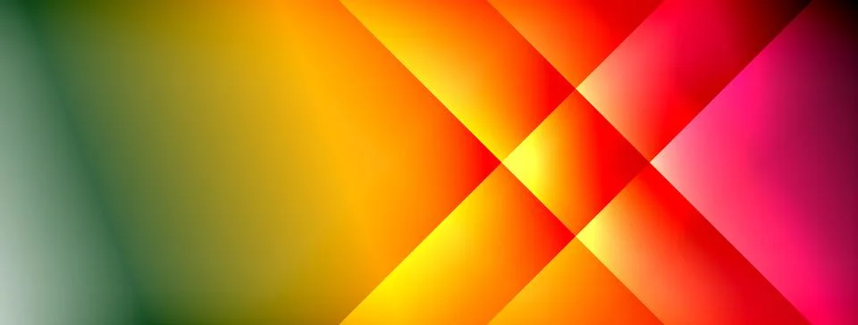 Dynamic shadow lines with gradient colors geometric background Stock Illustration