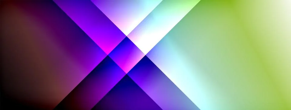Dynamic shadow lines with gradient colors geometric background Stock Illustration