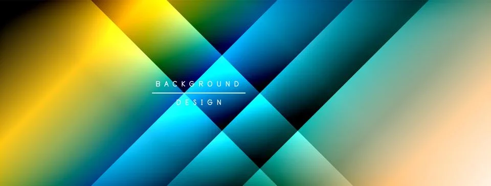 Dynamic shadow lines with gradient colors geometric background 스톡 일러스트