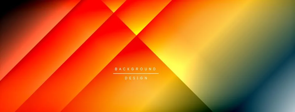 Dynamic shadow lines with gradient colors geometric background Stock Illustration