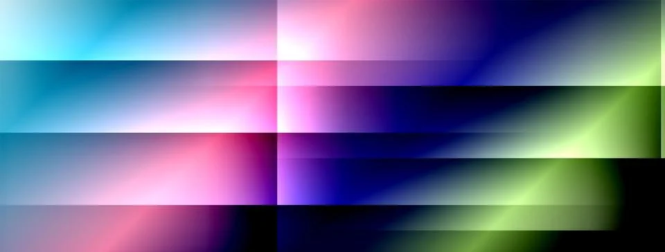 Dynamic shadow lines with gradient colors geometric background Stock Illustration