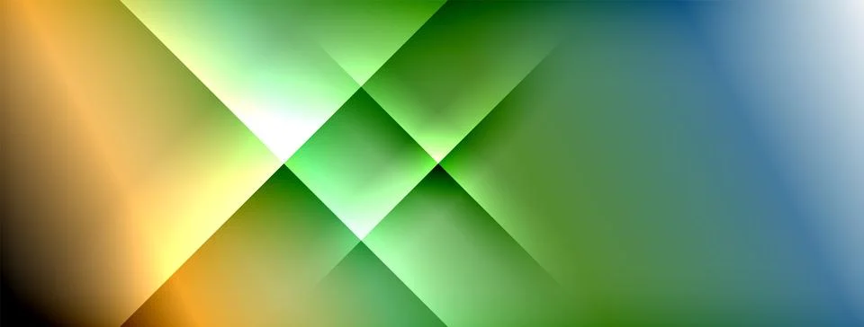 Dynamic shadow lines with gradient colors geometric background Stock Illustration