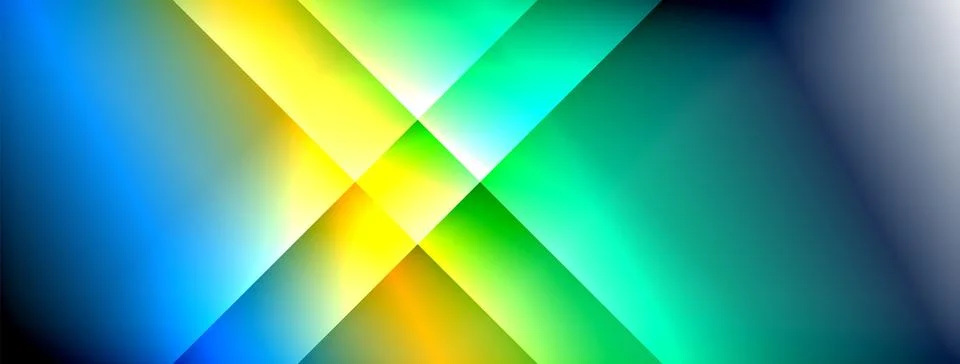 Dynamic shadow lines with gradient colors geometric background Stock Illustration