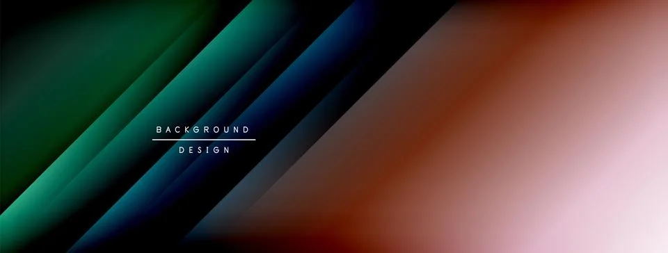 Dynamic shadow lines with gradient colors geometric background Stock Illustration