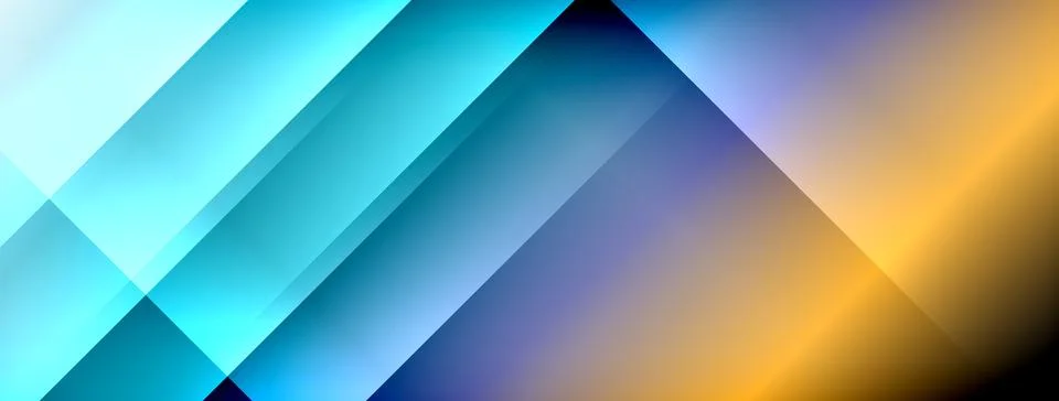 Dynamic shadow lines with gradient colors geometric background Stock Illustration