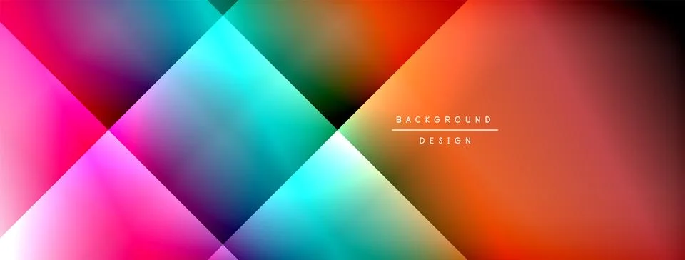 Dynamic shadow lines with gradient colors geometric background Stock Illustration