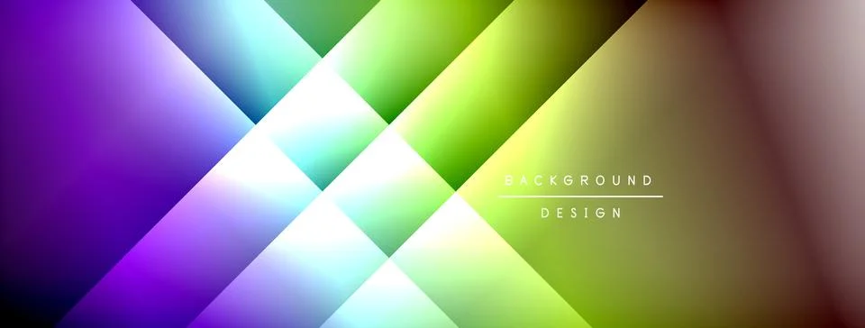 Dynamic shadow lines with gradient colors geometric background Illustrazione stock