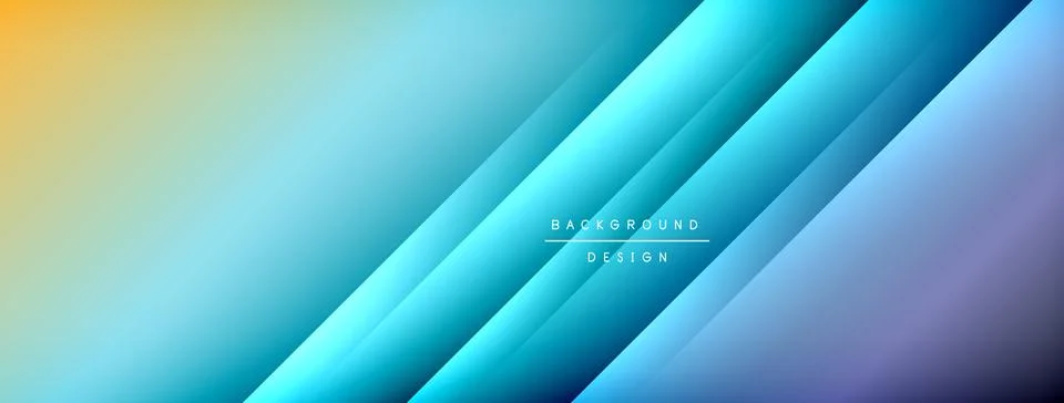 Dynamic shadow lines with gradient colors geometric background Illustrazione stock