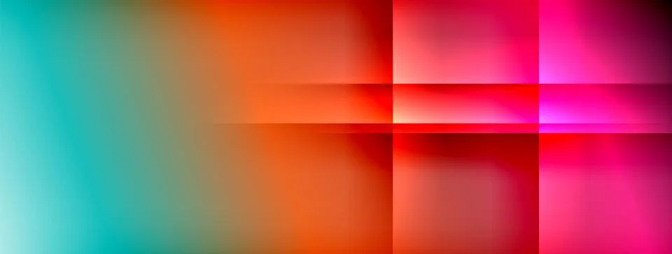 Dynamic shadow lines with gradient colors geometric background Stock Illustration