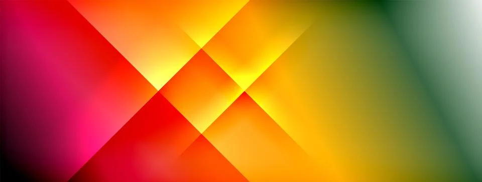 Dynamic shadow lines with gradient colors geometric background Stock Illustration